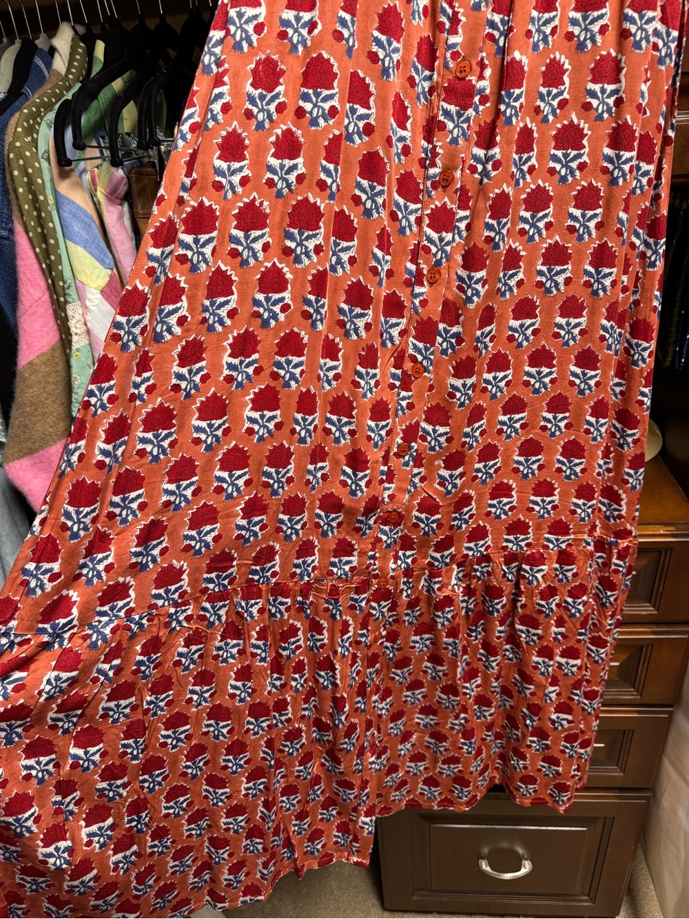 Emerson Fry India Collection Santiago 3 Maxi Dress - Carmen Flowers NWT - Picture 5 of 10